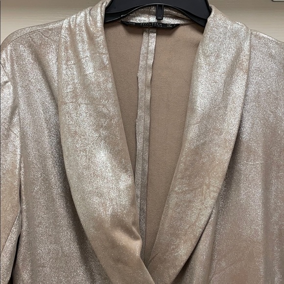 Zara metallic blazer coat dress jacket - Picture 3 of 6